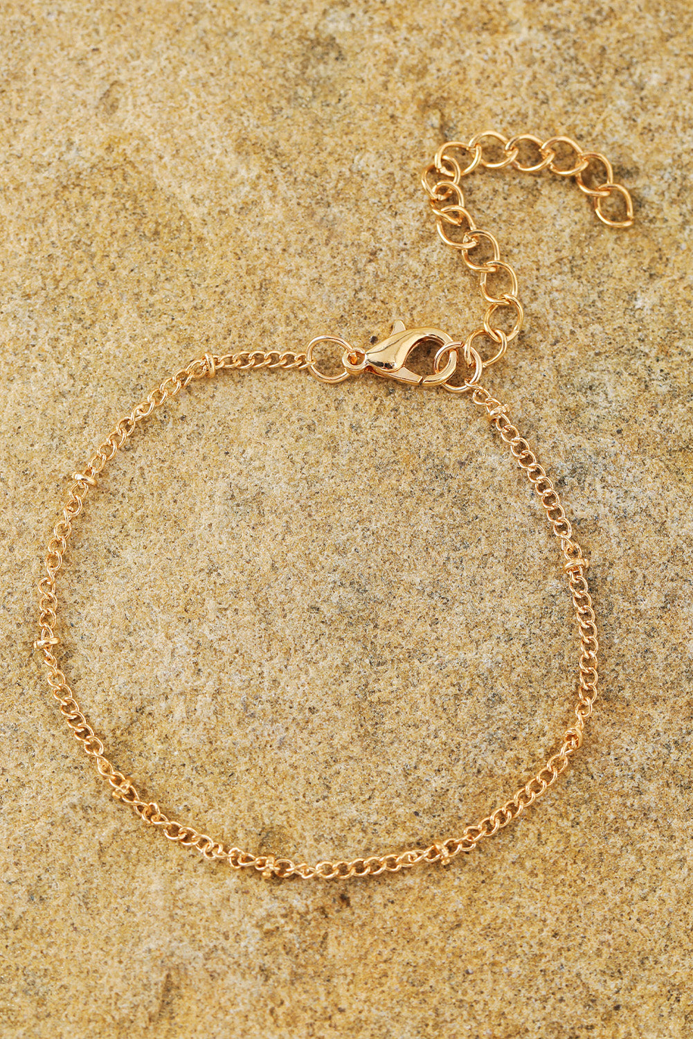 Gold Multi Layered Adjustable Chain Bracelet Set