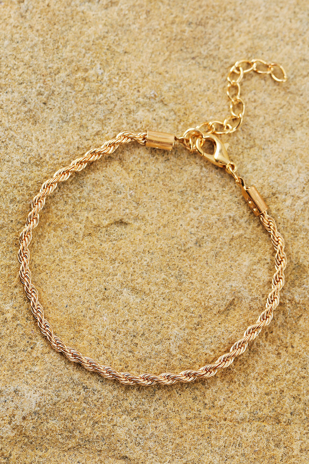 Gold Multi Layered Adjustable Chain Bracelet Set